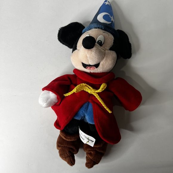 Disney World Mickey Mouse Sorcerer Hat and Stuffed Animal Plush Vintage - Picture 14 of 16